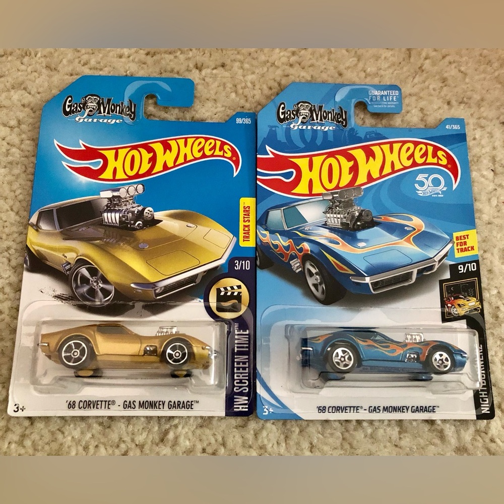 Hot Wheels ‘68 Corvette Gas Monkey Garage and Nightburnerz (2)